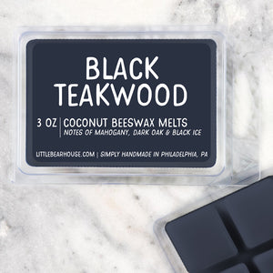3 oz Black Teakwood wax melt