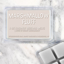 Load image into Gallery viewer, 3 oz Marshmallow Fluff Coconut Beeswax melt cubes wax scent. Notes of creamy marshmallow. Simply handmade in Philadelphia, PA
