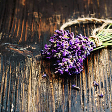 Load image into Gallery viewer, bundle of lavender on a rustic wood table wax melt
