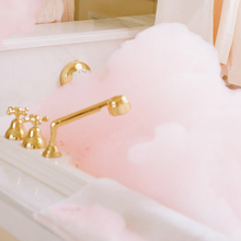 Load image into Gallery viewer, Luxury Bubble Bath with Pink Soap Suds and Gold Hardware Wax Scent
