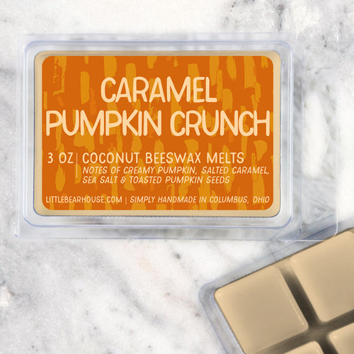 Caramel Pumpkin Crunch Strong Scented Beeswax Wax Melts