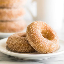 Load image into Gallery viewer, Cinnamon &amp; Sugar tossed donuts on a plate wax scent
