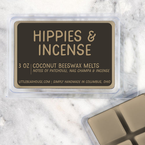 Hippies & Incense Wax Melts Strong Scented Beeswax Melts