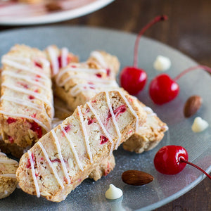 place of cherry almond biscotti with fresh cherries and drizzled frosting wax scent