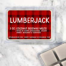 Load image into Gallery viewer, Lumberjack Strong Scented Beeswax Wax Melts 
