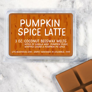 Pumpkin Spice Latte Wax Melts Strong Scented Beeswax Melts