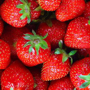Bright and juicy fresh picked strawberries